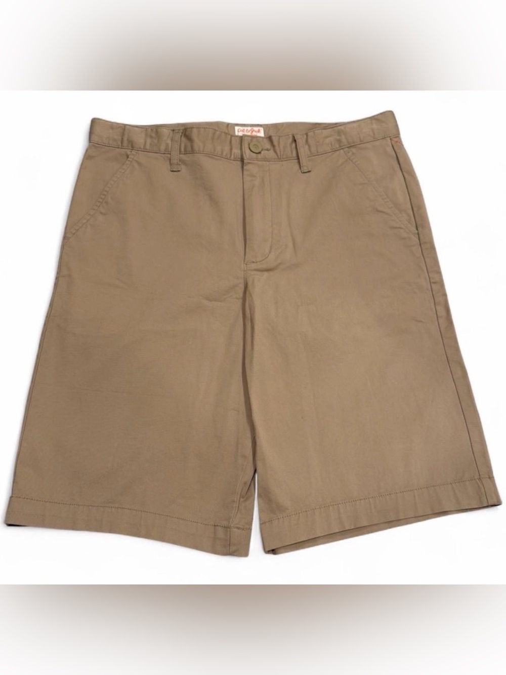 Cat & Jack Tan Flat-Front Men's Chino Shorts